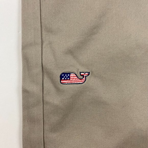 Vineyard Vines Micro Whale AOP Chino Club Pants Mens 30 Khaki Tan - Picture 8 of 16